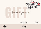 Finally& Jane Geschenkgutschein / Gift Voucher 🎁